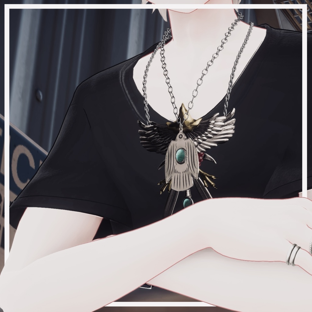 FEATHER RELIC - Silver Pendant 3Dモデル【VRChat対応】|なめろうのおみせ