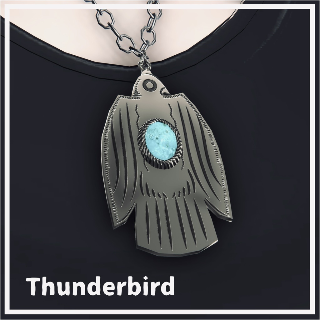 FEATHER RELIC - Silver Pendant 3Dモデル【VRChat対応】|なめろうのおみせ