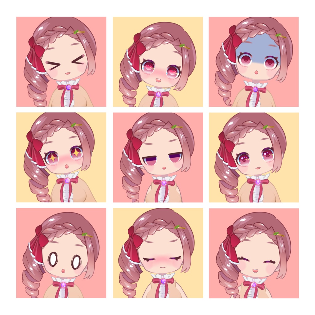 【VTS・nizimaLIVE対応】🍫Live2Dモデル:カシスショコラをイメージした女の子