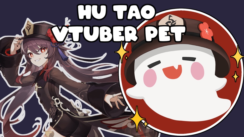 VTUBER PET HUTAO | Live2D | Genshin Impact | Hu Tao | Ghost | Ghost Vtuber pet for Twitch and Streaming
