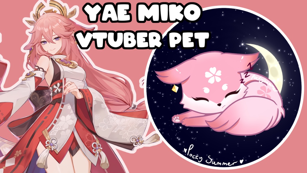VTUBER PET Yae Miko Genshin Impact inspired Kitsune! Twitch streaming | Youtube |
