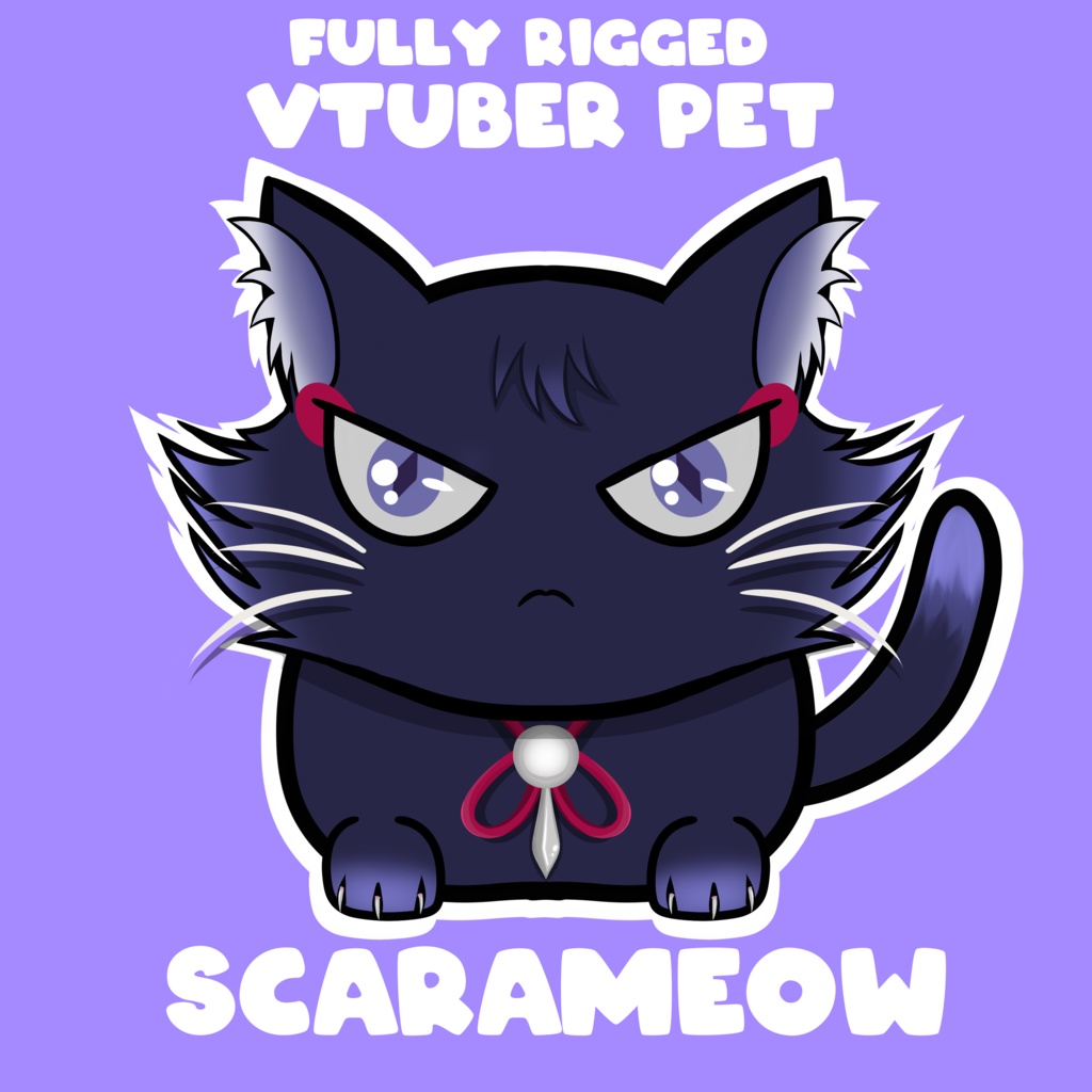 VTUBER PET SCARAMEOW | Fully rigged | Scaramouche | Genshin Impact | Live2D | Premade | Wanderer | Twitch
