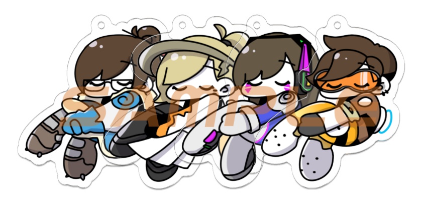 【お眠りアクキー】　overwatch