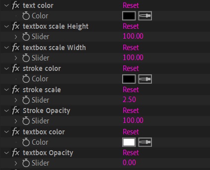 テキストボックスプリセット