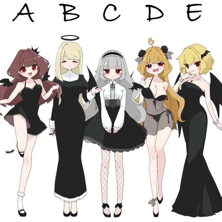 立ち絵素材（悪魔A～E）