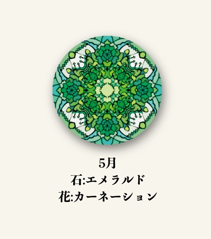 誕生月缶マグネット〜石と花によせて〜