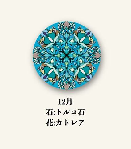 誕生月缶マグネット〜石と花によせて〜