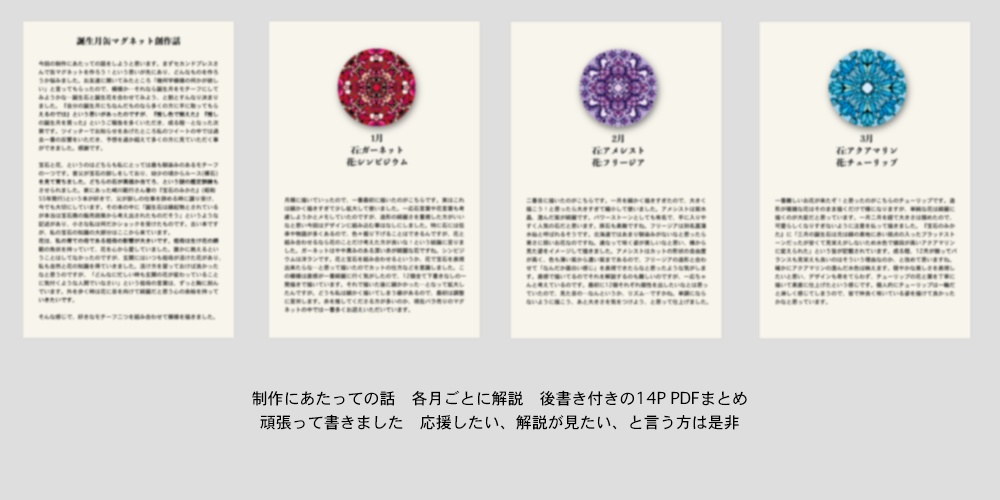 【応援・DL用】誕生月壁紙・創作話