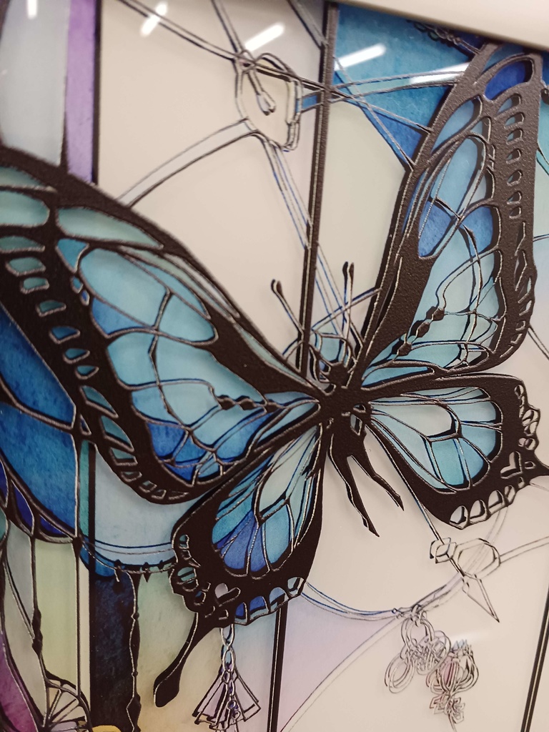 お姫様と本【個展展示アクリル作品】