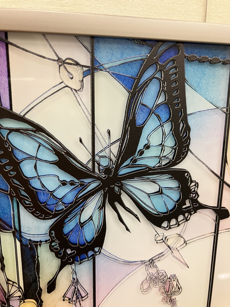 お姫様と本【個展展示アクリル作品】