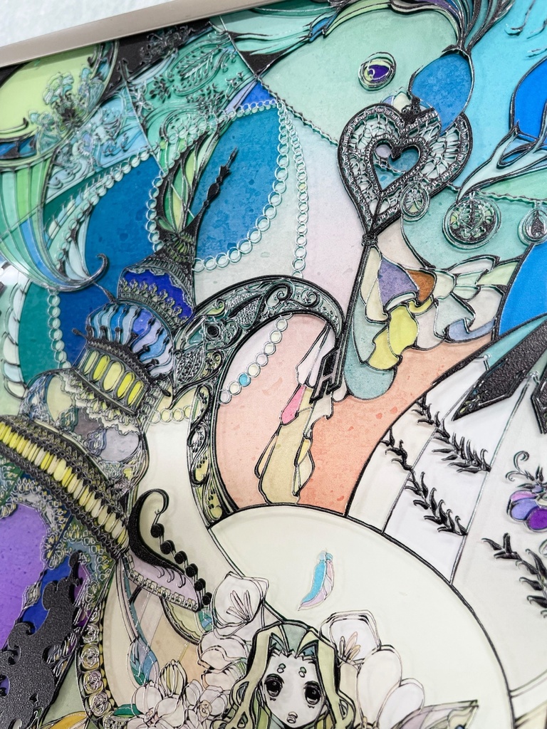 彩られた世界【個展展示アクリル作品】