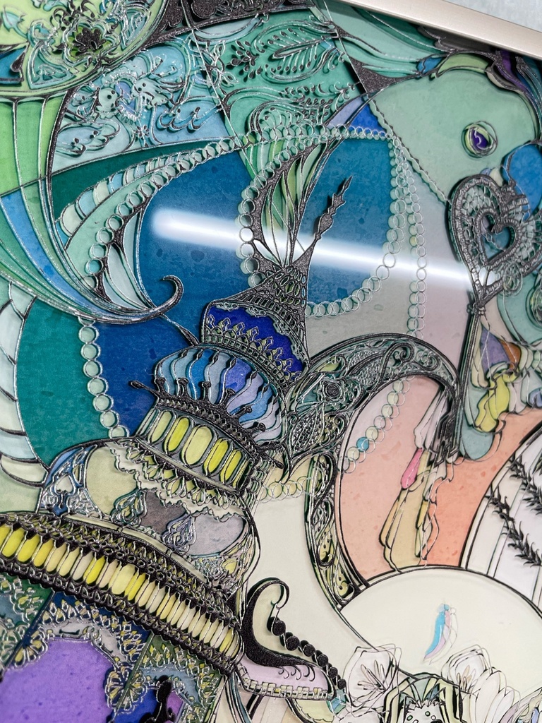 彩られた世界【個展展示アクリル作品】