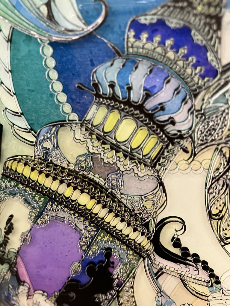 彩られた世界【個展展示アクリル作品】