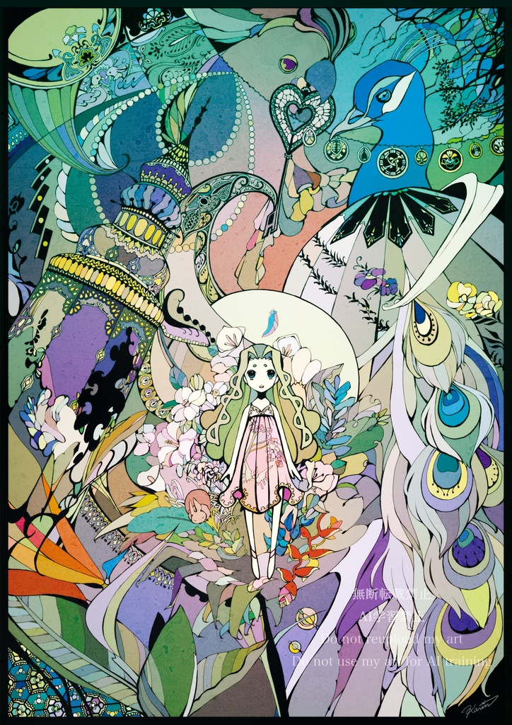 彩られた世界【個展展示アクリル作品】