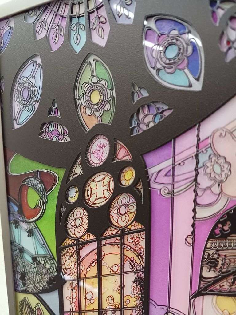 【SOLD】ともしび【個展展示アクリル作品】