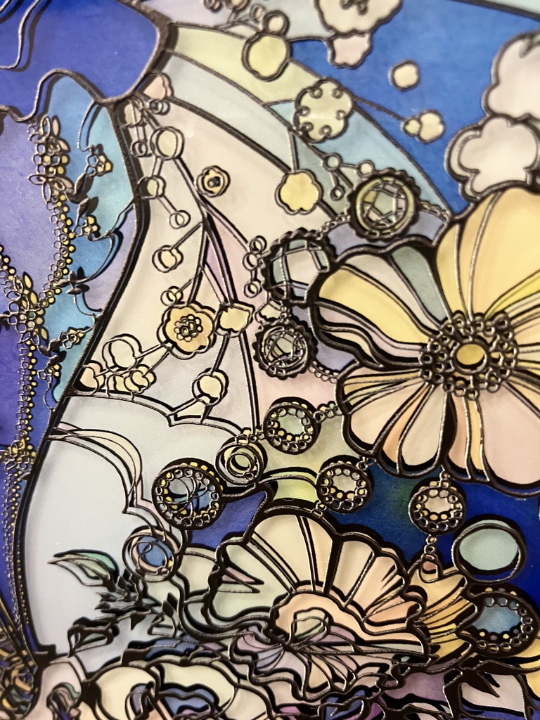 香りに夢を見て【個展展示アクリル作品】