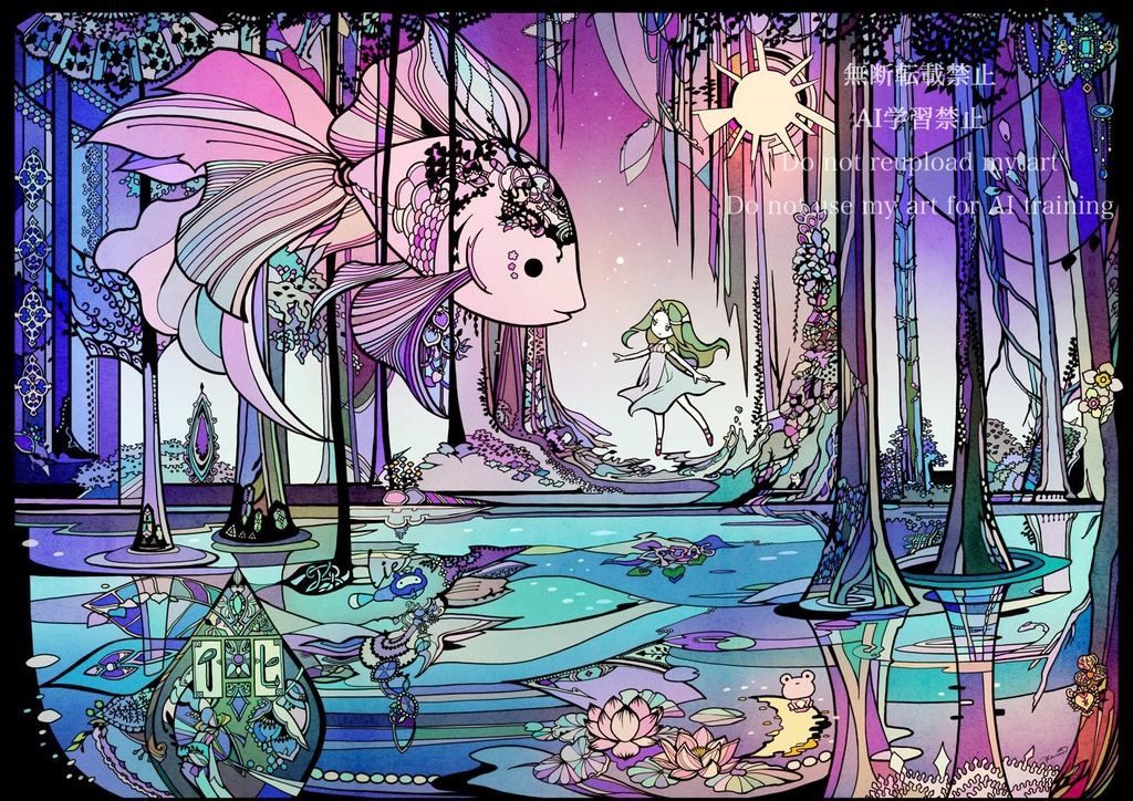 嘘つきな森【個展展示アクリル作品】