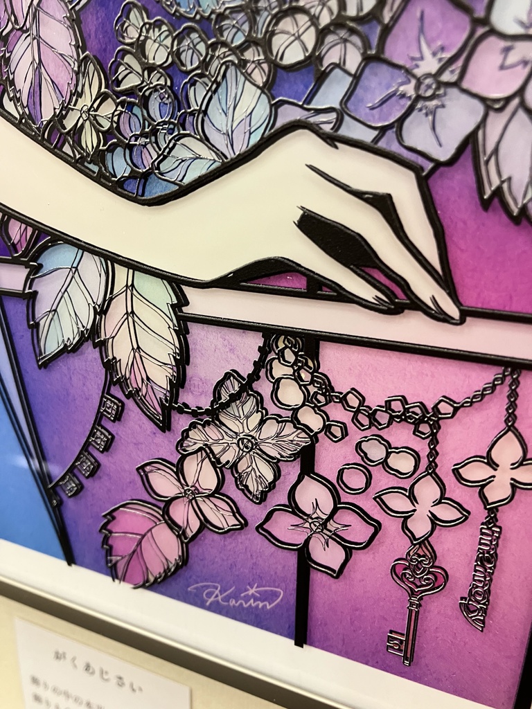 がくあじさい【個展展示アクリル作品】