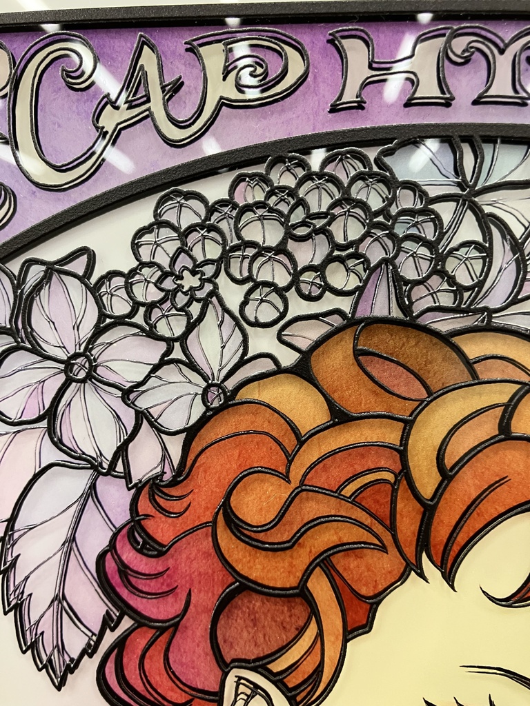 がくあじさい【個展展示アクリル作品】