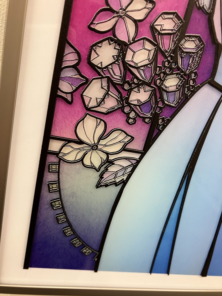 がくあじさい【個展展示アクリル作品】