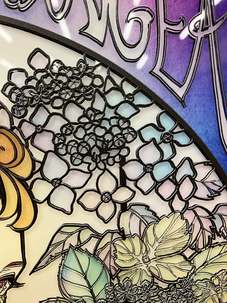 がくあじさい【個展展示アクリル作品】