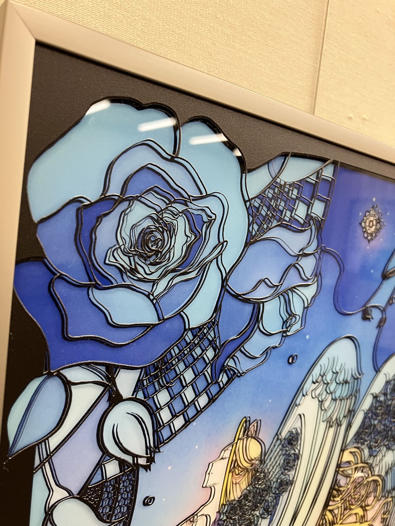 Blue Rose【個展展示アクリル作品】