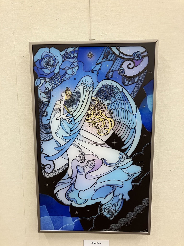 Blue Rose【個展展示アクリル作品】
