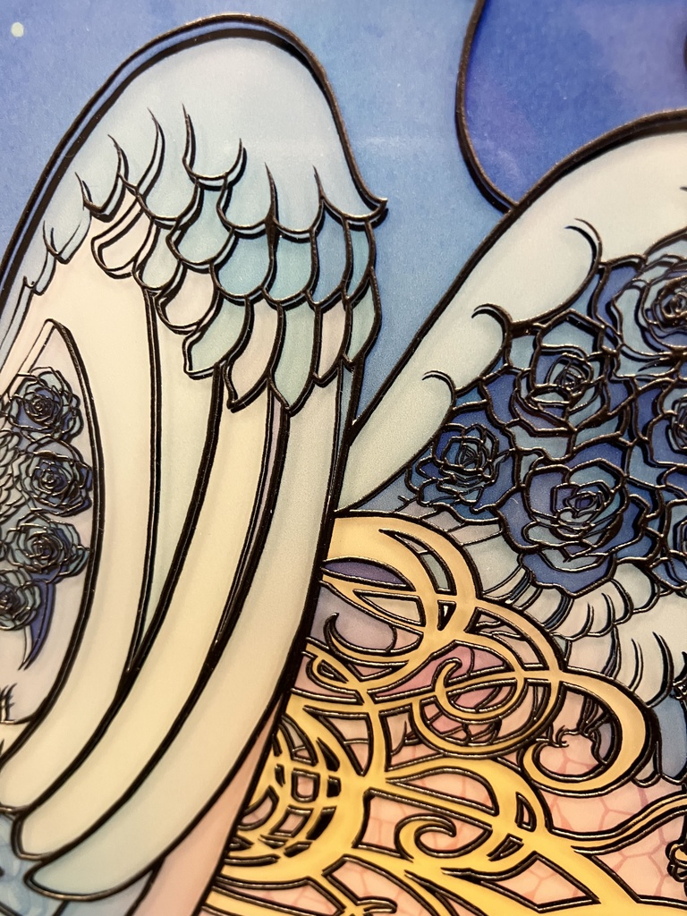 Blue Rose【個展展示アクリル作品】