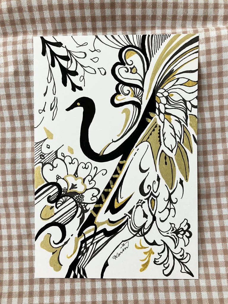 手描きイラスト アルファベットと模様・A~Z 26枚