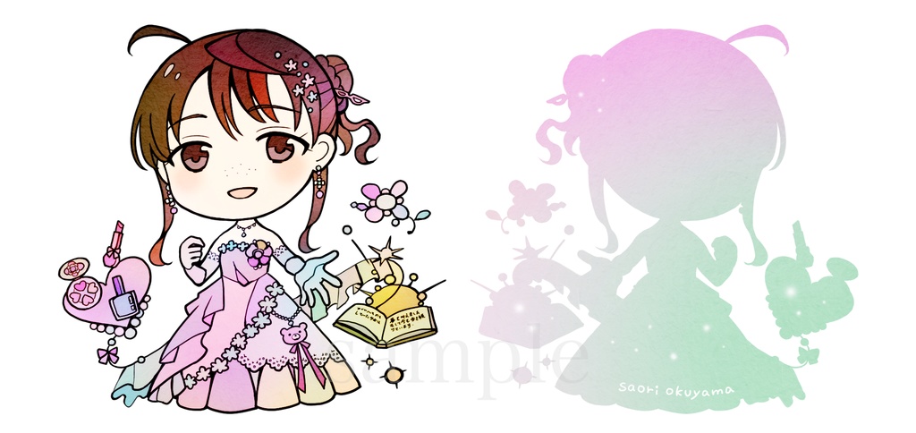 奥山沙織ちゃんアクリルキーホルダー・アクリルスタンド