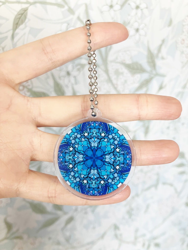 【受注生産】12ヶ月の誕生月の模様・アクリルキーホルダー(32mm)