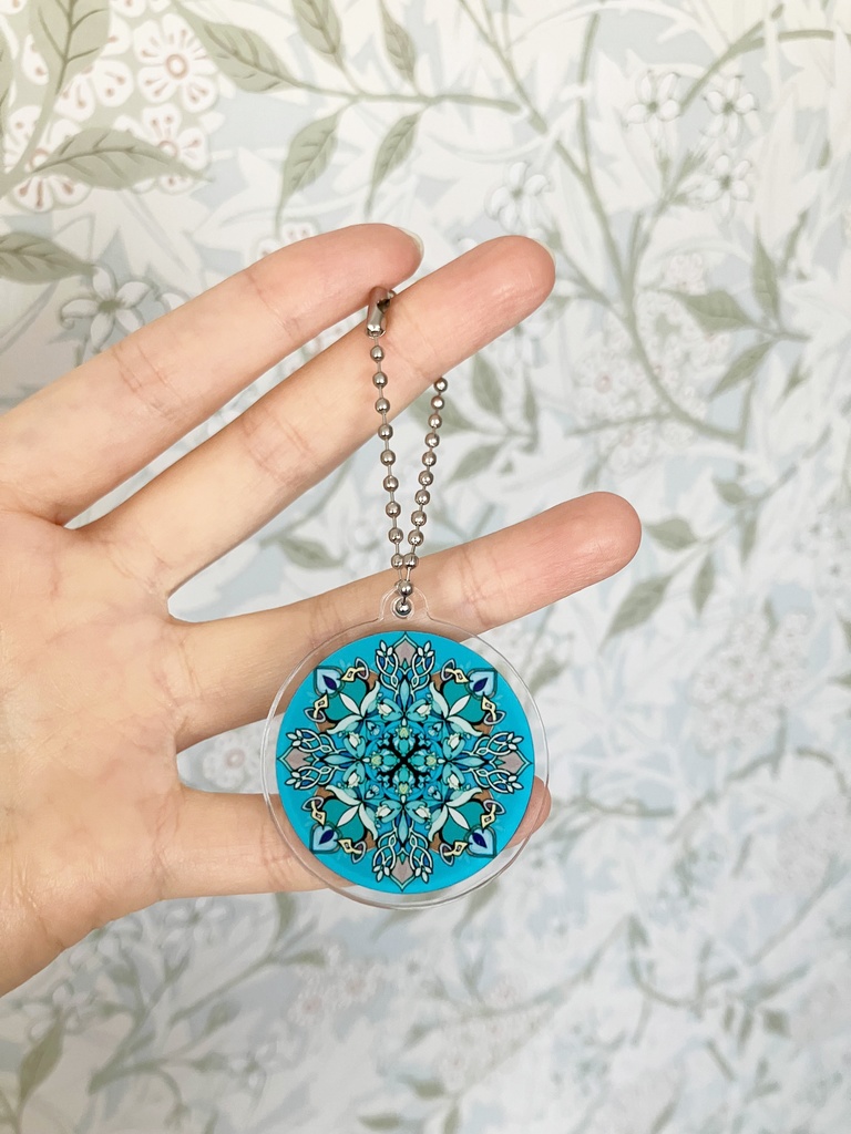 【受注生産】12ヶ月の誕生月の模様・アクリルキーホルダー(32mm)