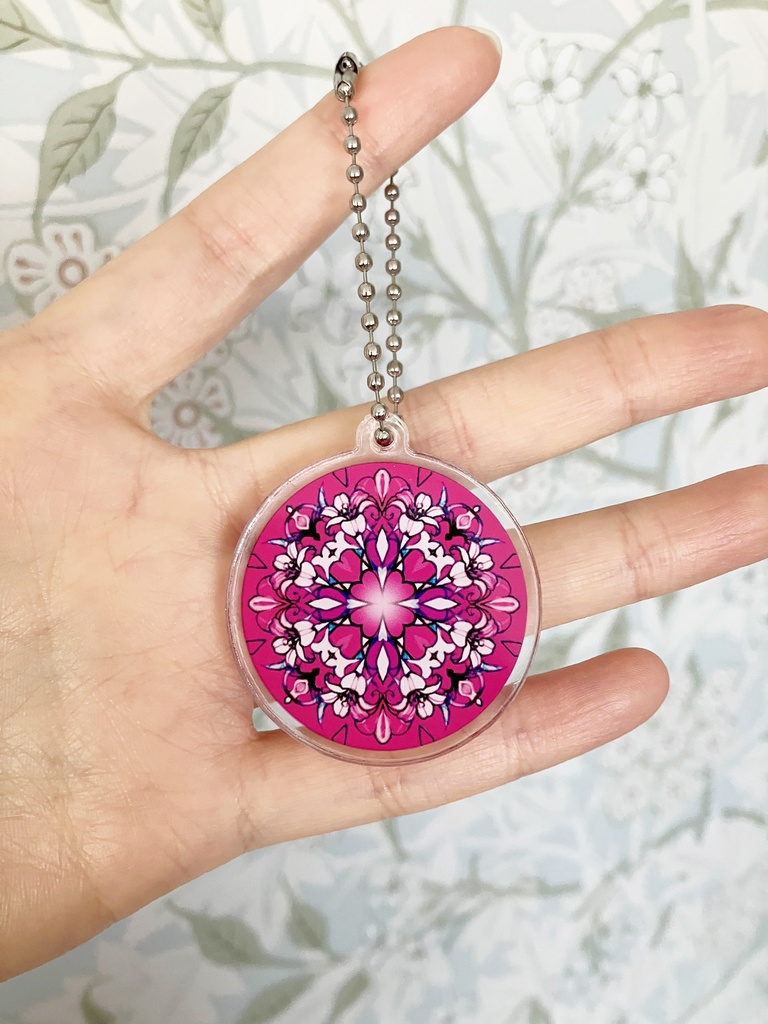 【受注生産】12ヶ月の誕生月の模様・アクリルキーホルダー(32mm)