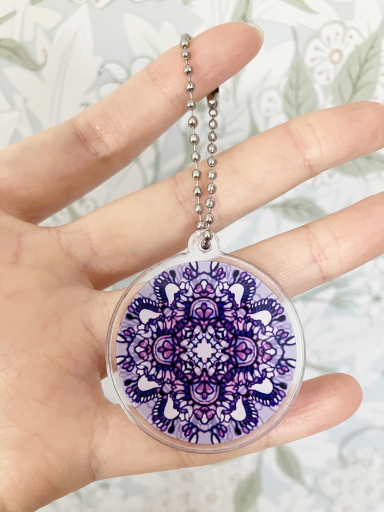 【受注生産】12ヶ月の誕生月の模様・アクリルキーホルダー(32mm)