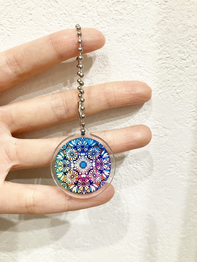 【小・30mm】12ヶ月の誕生月の模様・アクリルキーホルダー