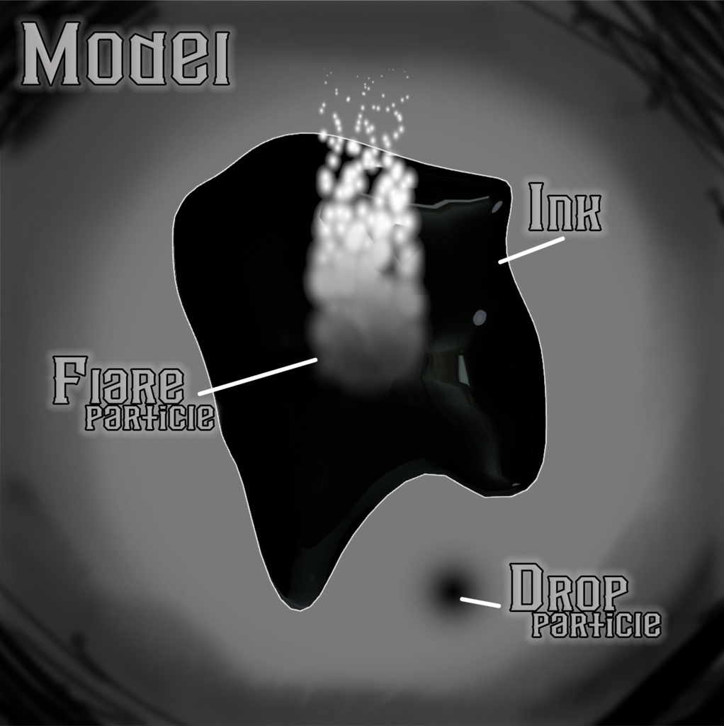 InkPatch/アイパッチ風アイテム+ミルティナ用おまけテクスチャ【MA対応】