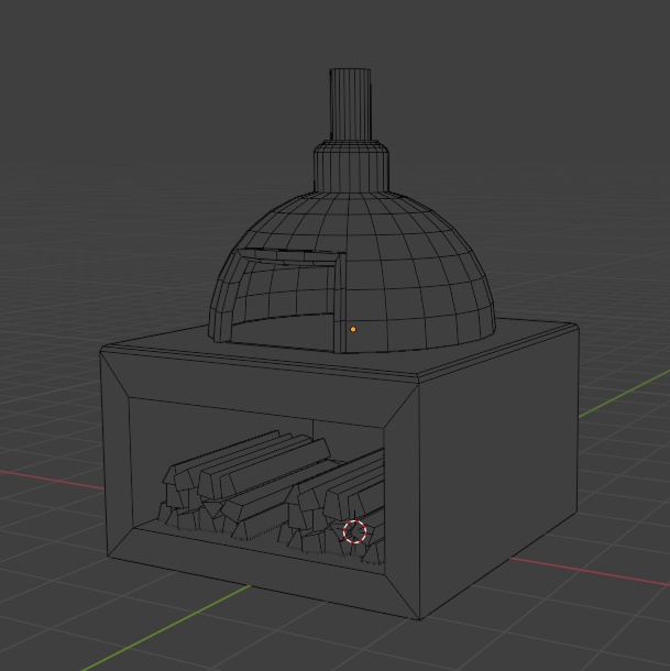 【もりのカフェ】石窯ピザオーブン(ピザ窯)_3Dモデル