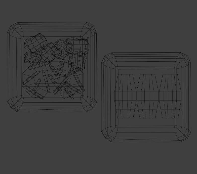 【もりのカフェ】ピクニックランチセット(サンド・からあげ・ポテト)3Dモデル