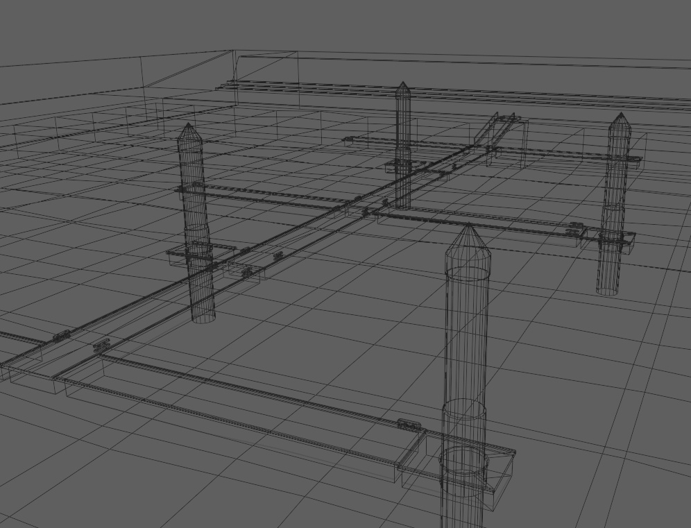 【もりのマリン】港と桟橋/ポンツーン 3Dモデル