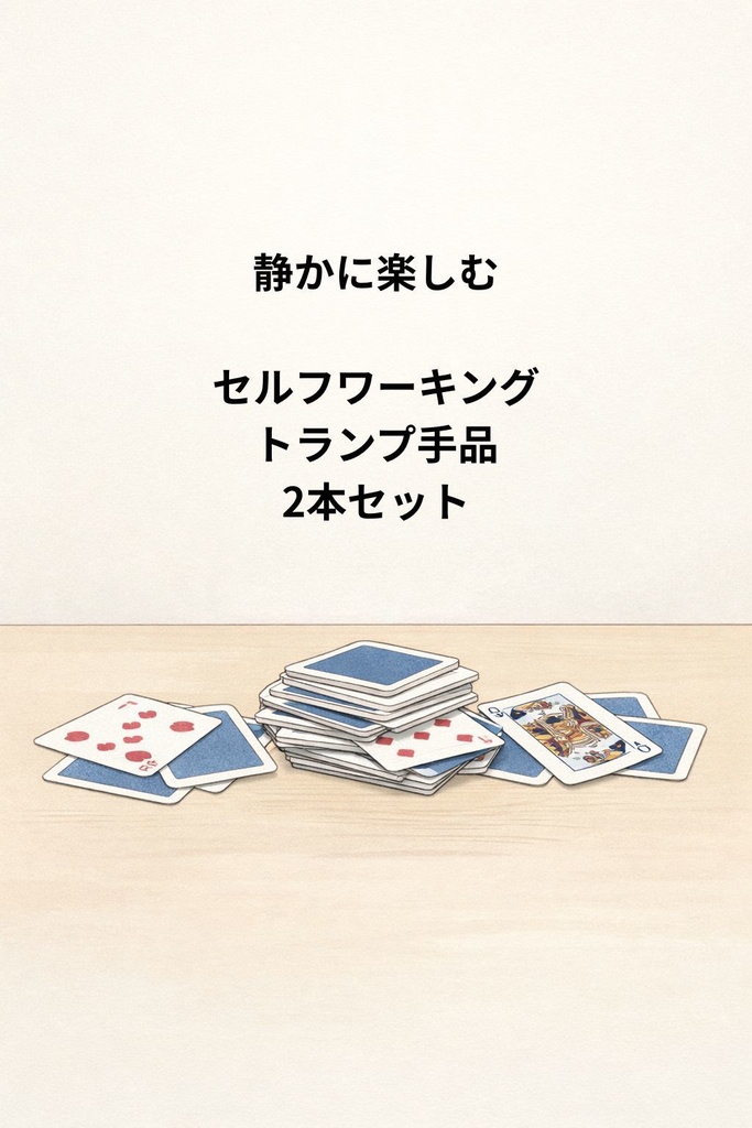 静かに楽しむ セルフワーキング・トランプ手品 2本セット