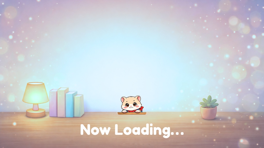 ゆるハムスター配信素材カラーセット(ピンク&ミント)【配信素材 / VTuber / OBS】