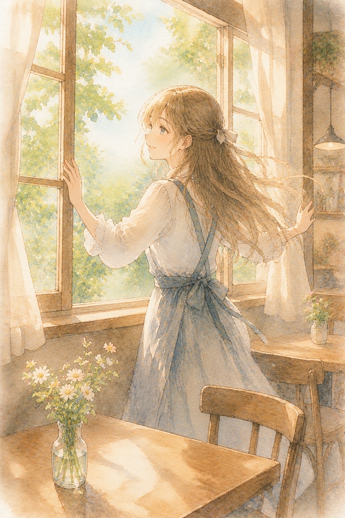 水彩画風イラスト集 Vol.1 『初夏のカフェ』