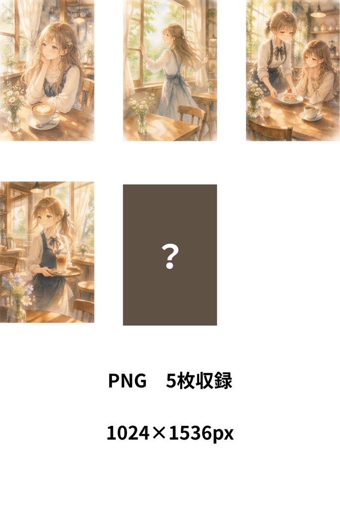 水彩画風イラスト集 Vol.1 『初夏のカフェ』