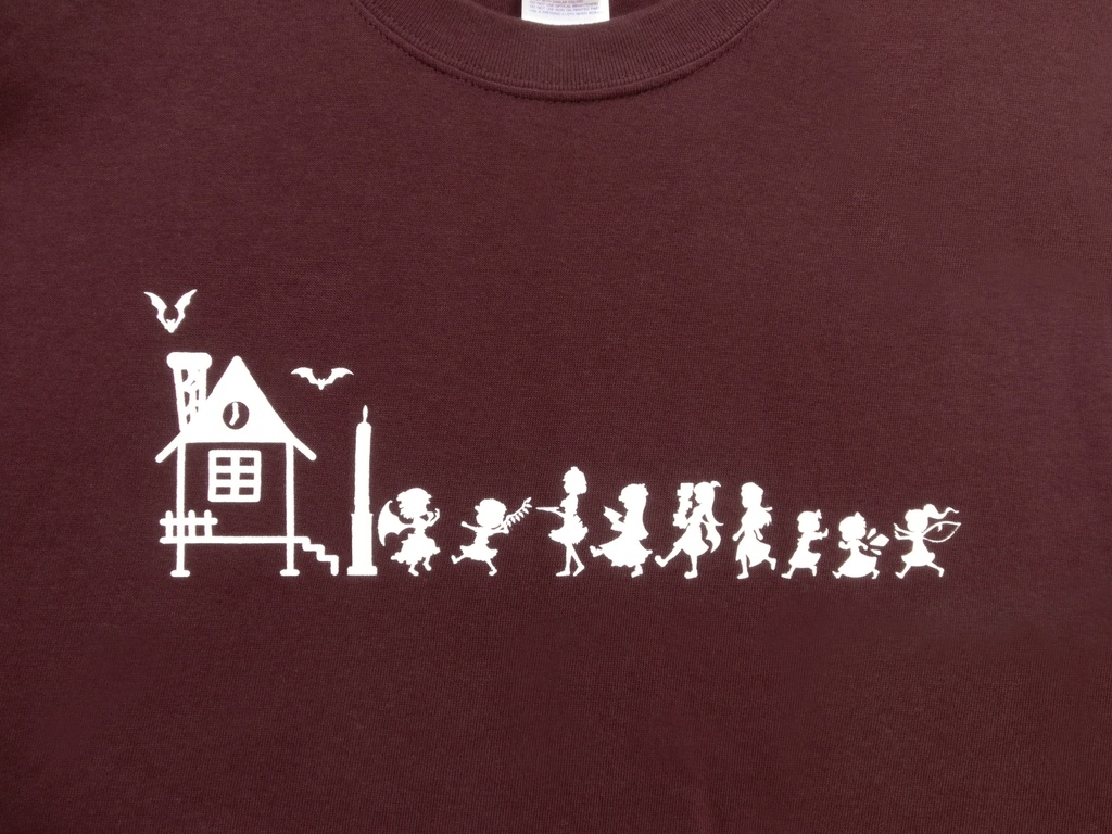Tシャツ:東方紅魔郷モチーフ:バーガンディー