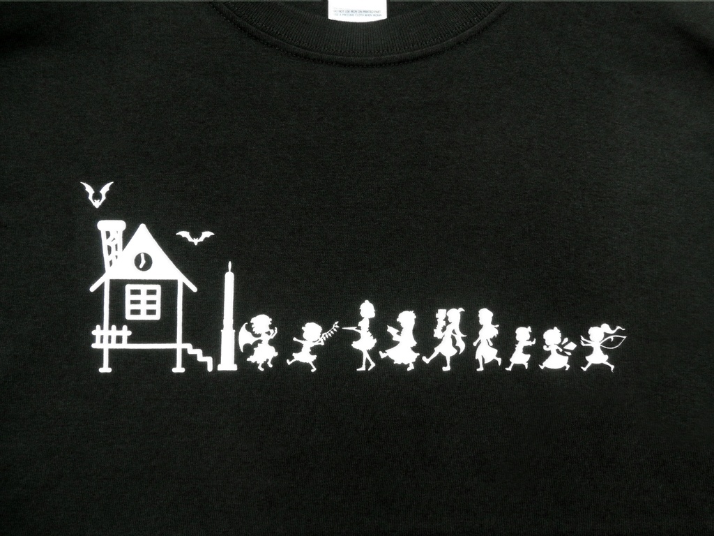 Tシャツ:東方紅魔郷モチーフ:ブラック