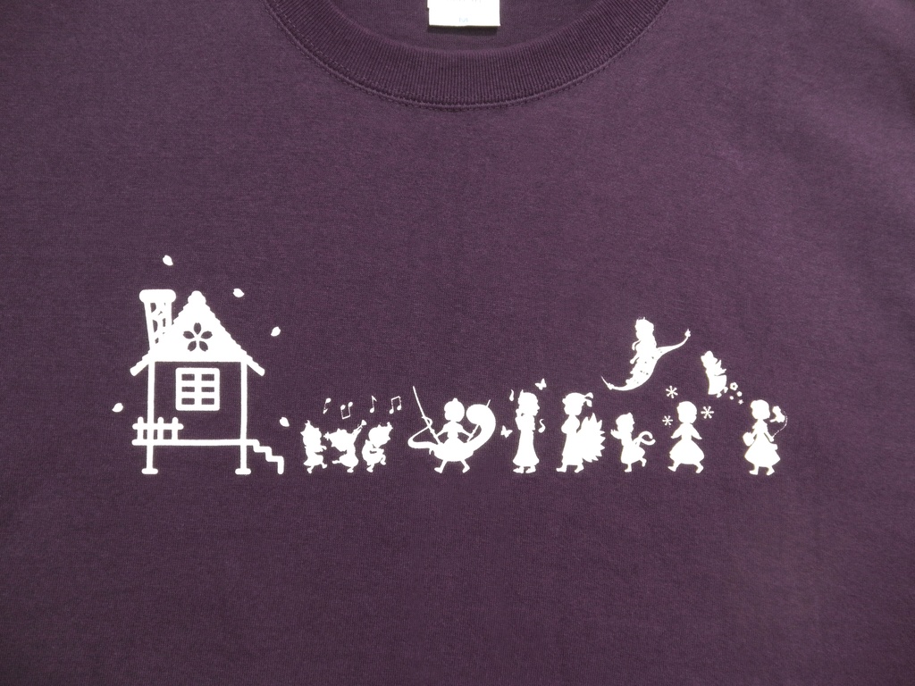 Tシャツ:東方妖々夢モチーフ:マットパープル