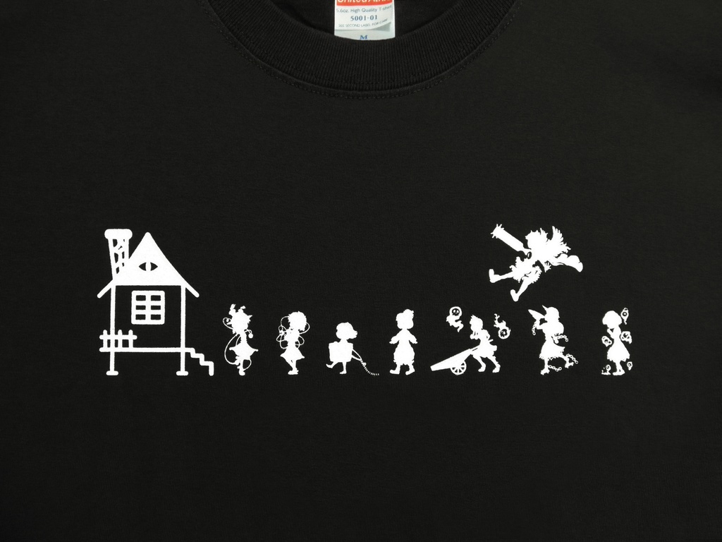 Tシャツ:東方地霊殿モチーフ:ブラック