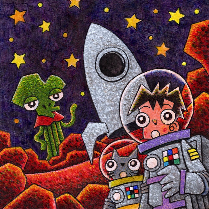 イラスト原画『会いたかった』