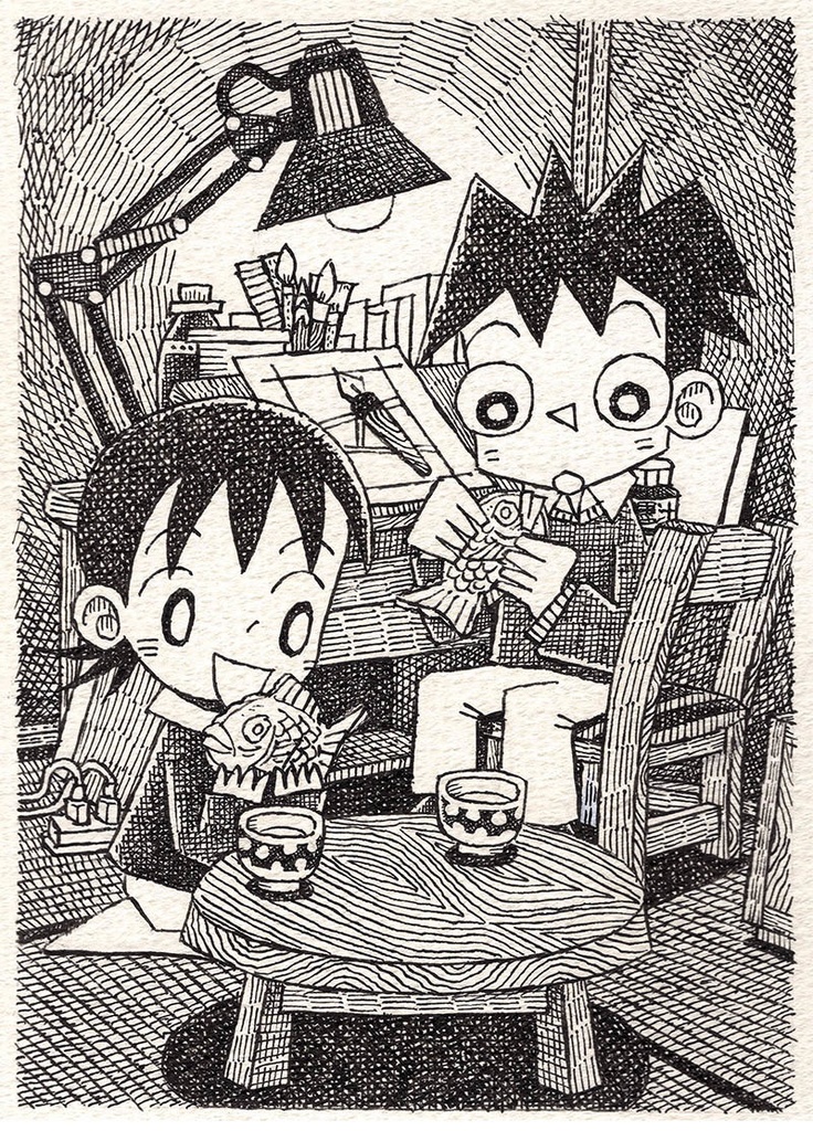 イラスト原画「おやつの時間」2026年