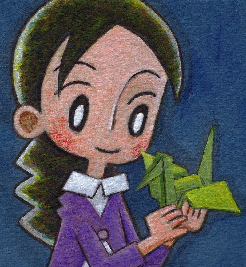 イラスト原画「折り鶴」2026年